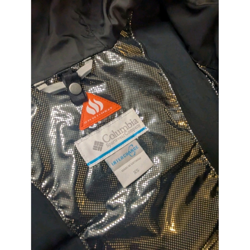 Columbia Omni-Tech Insulated Rain Jacket Mens XS Black Omni Heat Full Zip Coat - Picture 7 of 10